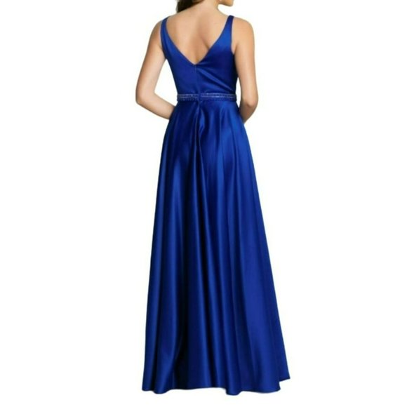 Dave & Johnny A-Line V-Neck Gown Red Size 18 NWT - Picture 4 of 4